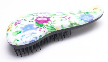 Hairbrush with flower pattern
